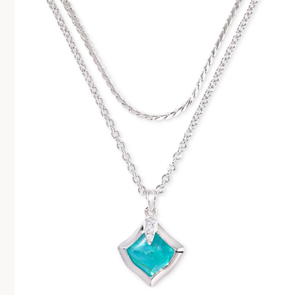 Kendra Scott Pavé & Color Mother-of-Pearl Layered Pendant Necklace